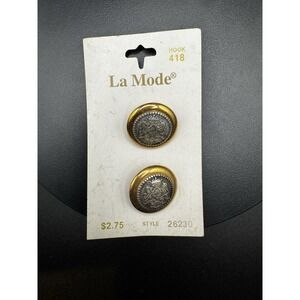 Vintage La Mode Style 26230 Gold Buttons 3/4" 19MM